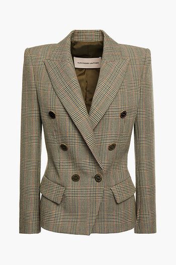 ALEXANDRE VAUTHIER Double-breasted Prince of Wales checked wool blazer