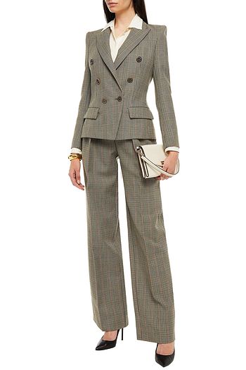 ALEXANDRE VAUTHIER Double-breasted Prince of Wales checked wool blazer