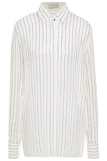ALEXANDRE VAUTHIER Crystal-embellished silk-crepe shirt