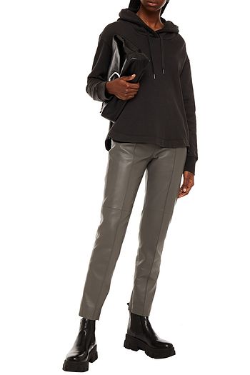 JAMES PERSE Zip-detailed French cotton-terry hoodie