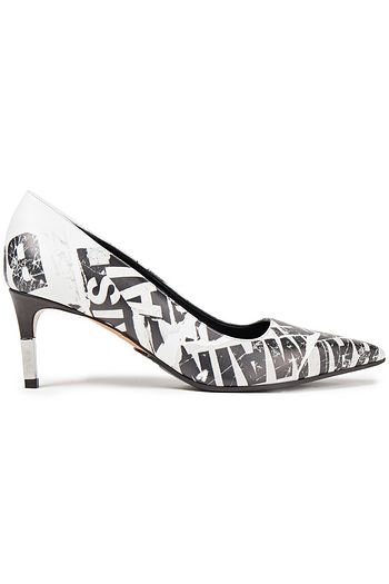 BALMAIN Pumps aus bedrucktem Leder