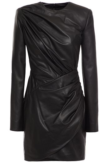 ALEXANDRE VAUTHIER Gathered leather mini dress