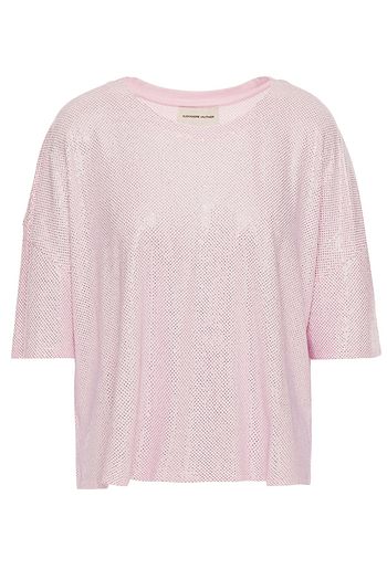 ALEXANDRE VAUTHIER Crystal-embellished stretch-cotton jersey top