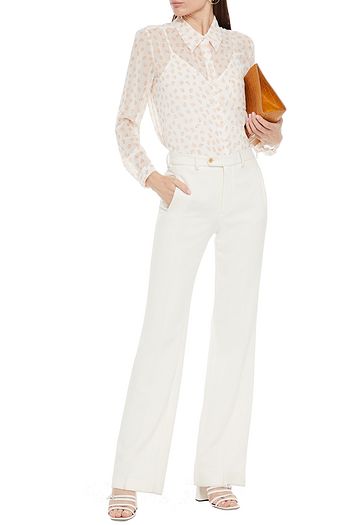 DIANE VON FURSTENBERG Lorelei Hemd aus Chiffon mit floralem Print