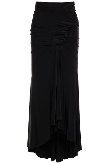 ALEXANDRE VAUTHIER Asymmetric ruched satin-jersey skirt