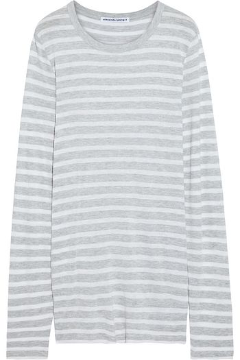 ALEXANDERWANG.T Striped slub jersey top