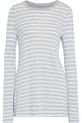 ALEXANDERWANG.T Striped slub jersey top