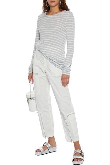 ALEXANDERWANG.T Striped slub jersey top