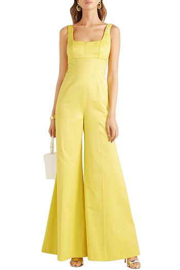 EMILIA WICKSTEAD Delta cotton-blend faille jumpsuit