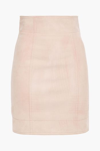 BALMAIN Nubuck mini skirt