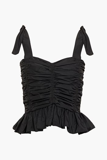 SEE BY CHLOÉ Ruched tie-detailed shell top