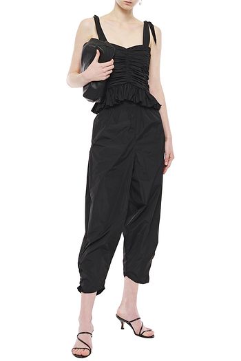 SEE BY CHLOÉ Ruched tie-detailed shell top