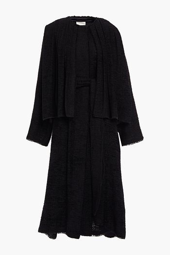 THE ROW Pretcher layered frayed bouclé-tweed coat