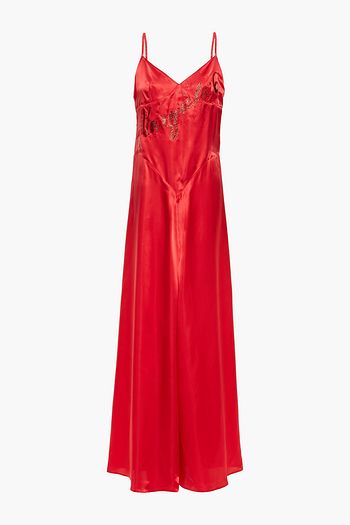 MM6 MAISON MARGIELA Maxikleid aus Satin mit Glitter-Finish