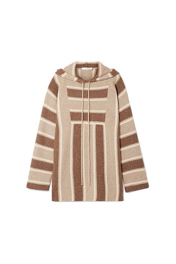 THE ROW Lina oversized striped cashmere and silk-blend hoodie