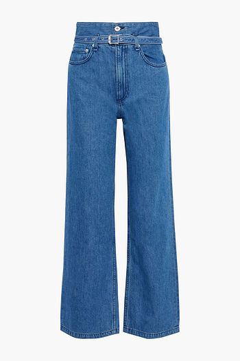 RAG & BONE Paper Bag hoch sitzende Jeans mit weitem Bein und Gürtel