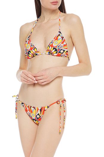 TORY BURCH Kaleidoscope tief sitzendes Bikini-Höschen mit Print