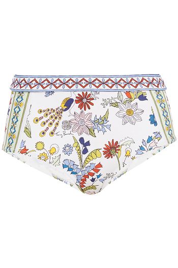TORY BURCH Meadow Folly hoch sitzendes Bikini-Höschen mit Print