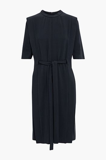 STELLA MCCARTNEY Belted layered stretch-cady dress