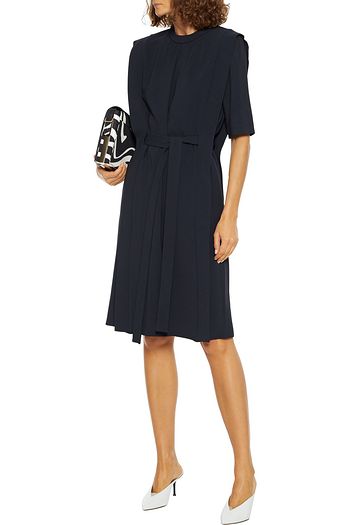 STELLA MCCARTNEY Belted layered stretch-cady dress