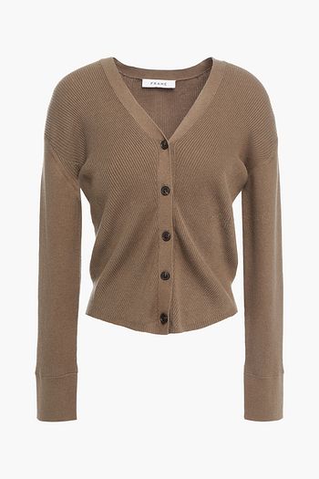 FRAME Ribbed-knit cardigan