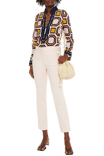 TORY BURCH Vanner Hose mit schmalem Bein aus einer Baumwollmischung