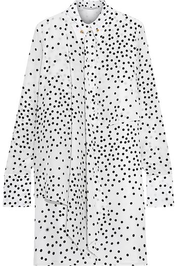 STELLA MCCARTNEY Lawson mehrlagiges Hemdkleid aus Crêpe de Chine aus Seide in Minilänge mit Polka-Dots