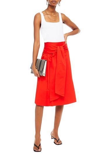 TORY BURCH Wickelrock aus Baumwollpopeline