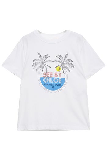 SEE BY CHLOÉ Printed cotton-jersey T-shirt
