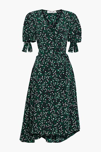 DIANE VON FURSTENBERG Quinlynn wrap-effect printed silk crepe de chine dress