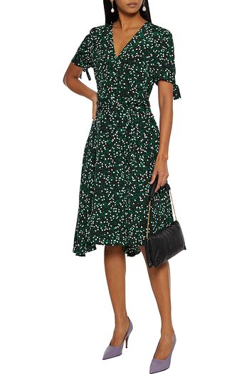 DIANE VON FURSTENBERG Quinlynn wrap-effect printed silk crepe de chine dress
