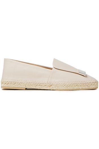 SERGIO ROSSI Embellished leather espadrilles