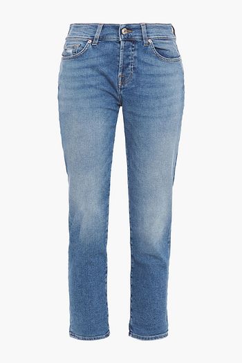7 FOR ALL MANKIND Asher cropped mid-rise slim-leg jeans