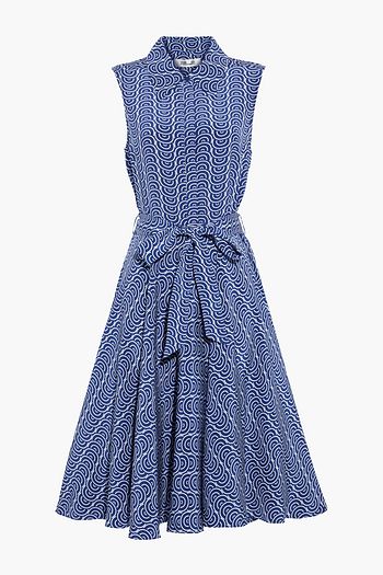 DIANE VON FURSTENBERG Emery belted printed silk crepe de chine dress