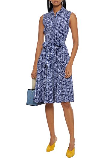 DIANE VON FURSTENBERG Emery belted printed silk crepe de chine dress