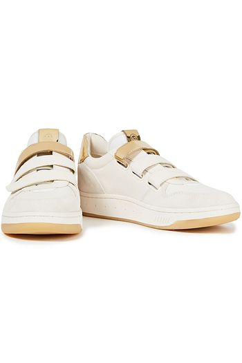 MICHAEL MICHAEL KORS メタリックトリム スエード&キャンバス スニーカー
