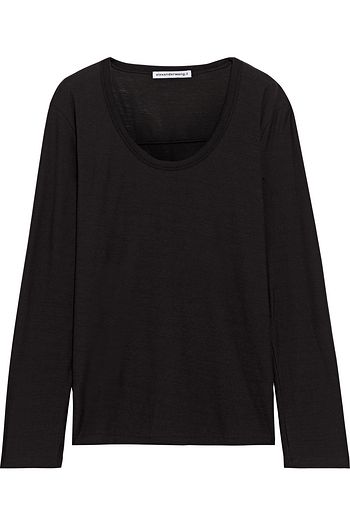 ALEXANDERWANG.T Slub cotton-blend jersey top