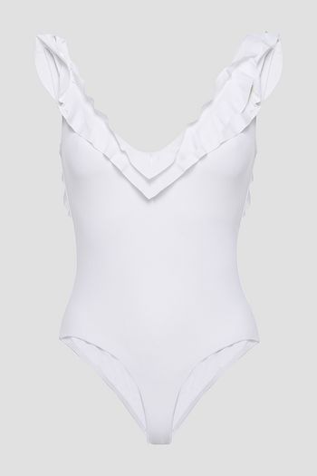 MELISSA ODABASH Seville open-back ruffle-trimmed swimsuit