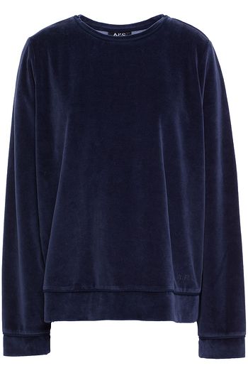 A.P.C. Clarke cotton-blend velvet sweatshirt