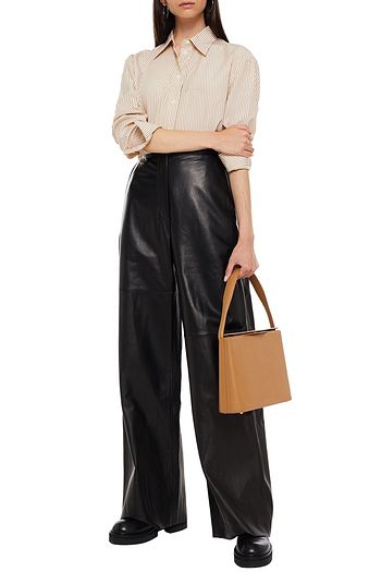 MM6 MAISON MARGIELA Leather wide-leg pants