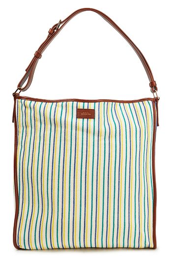 A.P.C. Zora striped canvas shoulder bag