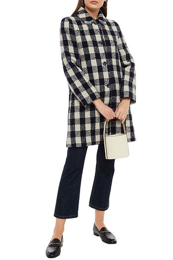 A.P.C. Mantel aus Bouclé mit Karomuster