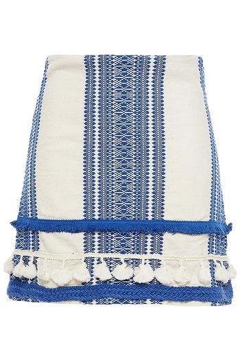 CECILIE COPENHAGEN Viola embellished cotton-jacquard mini skirt