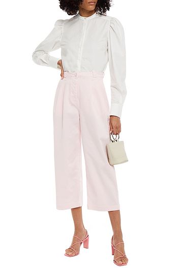 AMERICAN VINTAGE Pitastreet cropped cotton-blend twill straight-leg pants