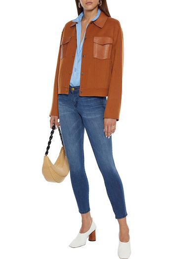 CURRENT/ELLIOTT The Stiletto cropped low-rise skinny jeans