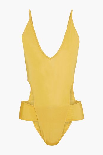 RICK OWENS Open-back cutout stretch-jersey bodysuit