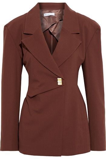 REJINA PYO Jodie pleated wool-blend twill blazer