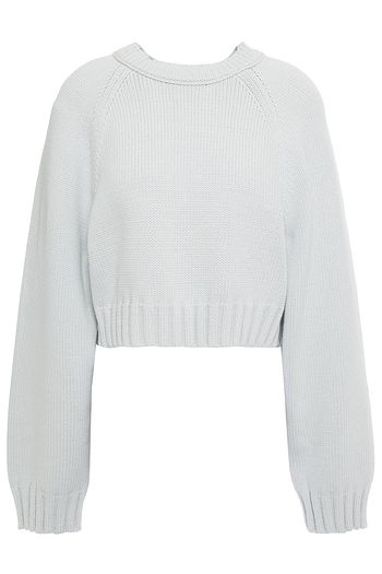 ALEXANDERWANG.T Cropped cotton-blend sweater