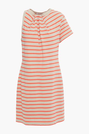 ALEXANDERWANG.T Twisted striped cotton-jersey mini dress