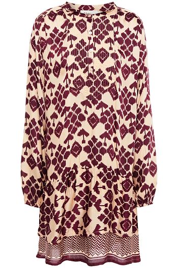CECILIE COPENHAGEN Gisela gathered printed satin dress